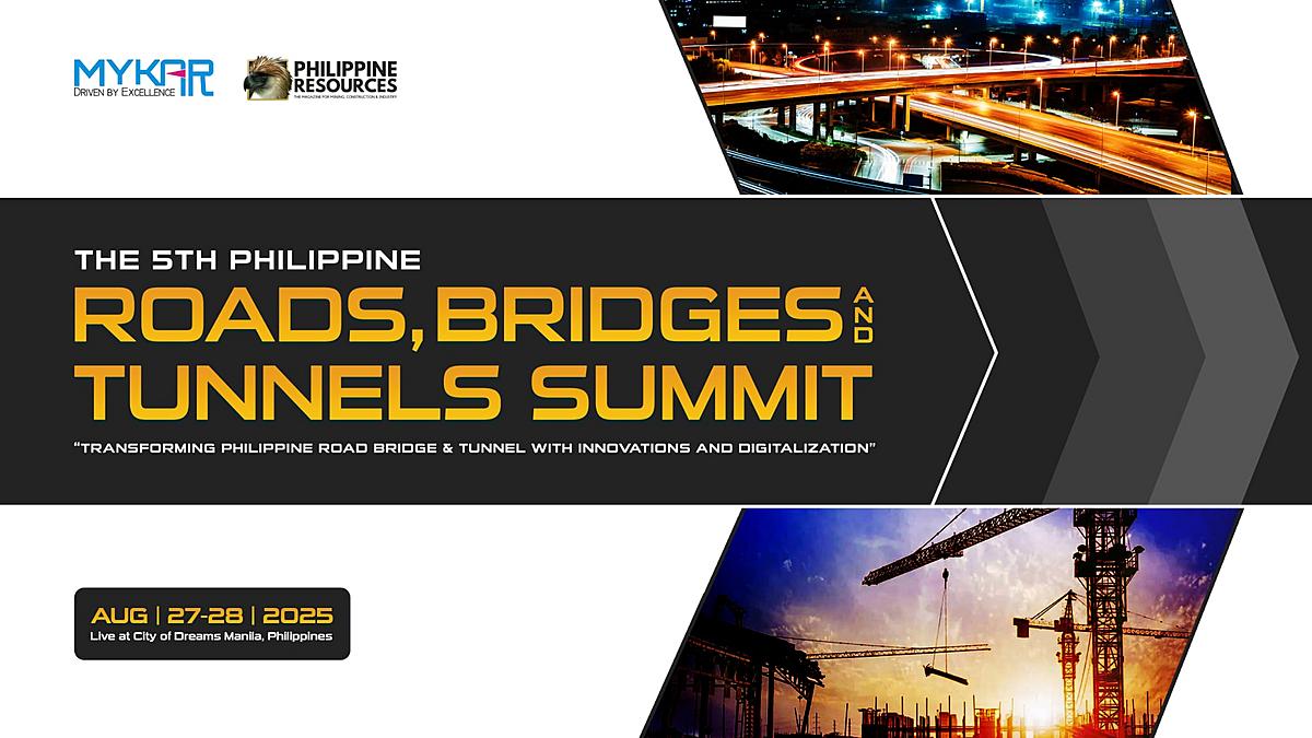 Mykar Events proudly presents the 5th Philippine Roads, Bridges, and Tunnel Summit, happening on August 27–28, 2025, live at City of Dreams Manila, Philippines