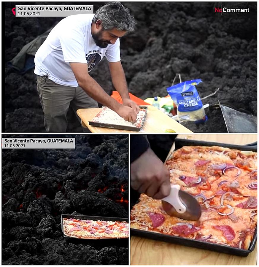 When a volcano in Guatemala becomes a pizza kitchen