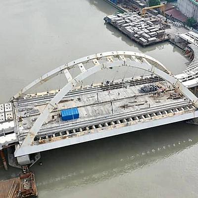 CONSTRUCTION OF NEW ICONIC BRIDGE IN MANILA NOW 88% COMPLETE